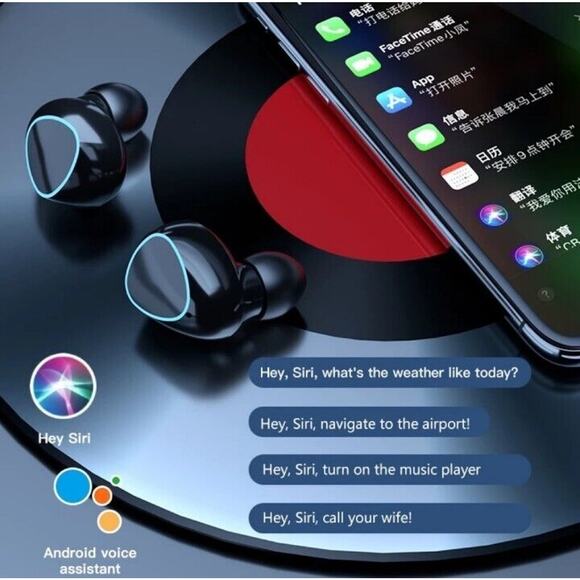 2025 Bluetooth 5.3 Headphones Earbuds for Apple & Android + Charging Case - NEW! - Picture 7 of 9